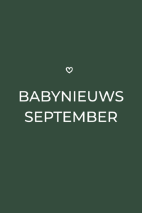 Babynieuws 09 september