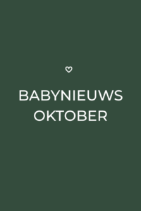 Babynieuws oktober